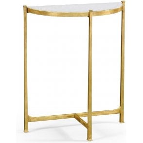 Jonathan Charles Luxury Small Glass Gold Console Table